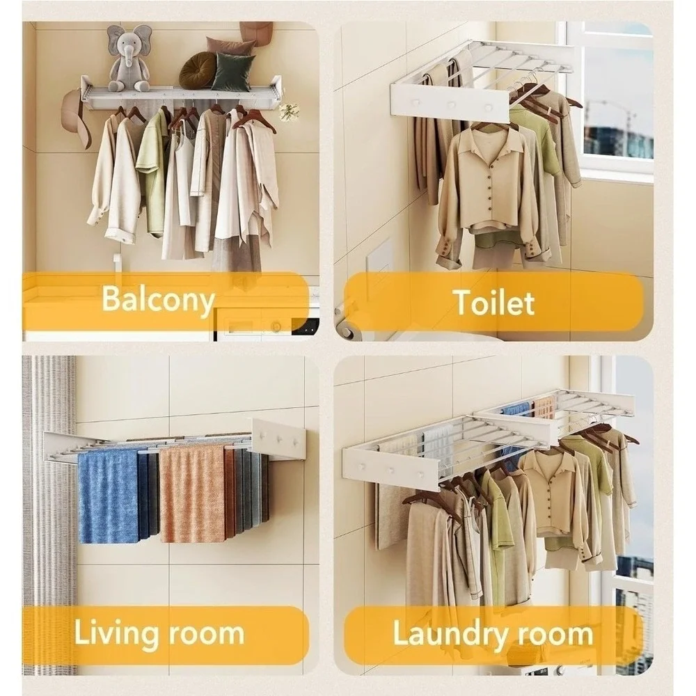 Upgrade Drying Rack Clothing,Clothes Drying Rack Wall Mounted